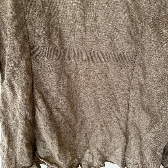 Eileen Fisher Linen and Metallic 3/4 sleeve sweater - Picture 2 of 6